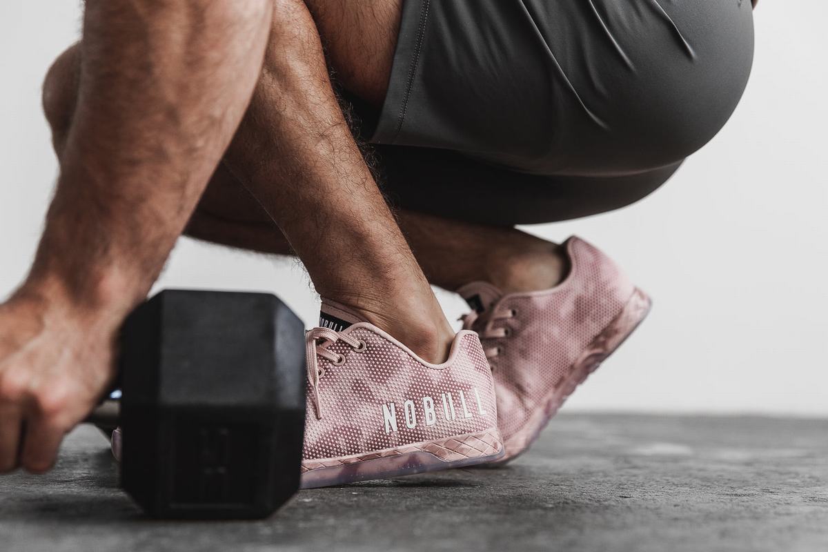 Nobull Superfabric Tie-Dye Trainer Fitness Schoenen Heren Roze | 162407-WGQ
