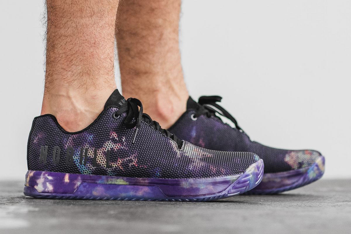 Nobull Superfabric Tie-Dye Trainer Fitness Schoenen Heren Paars Zwart | 601735-OGH