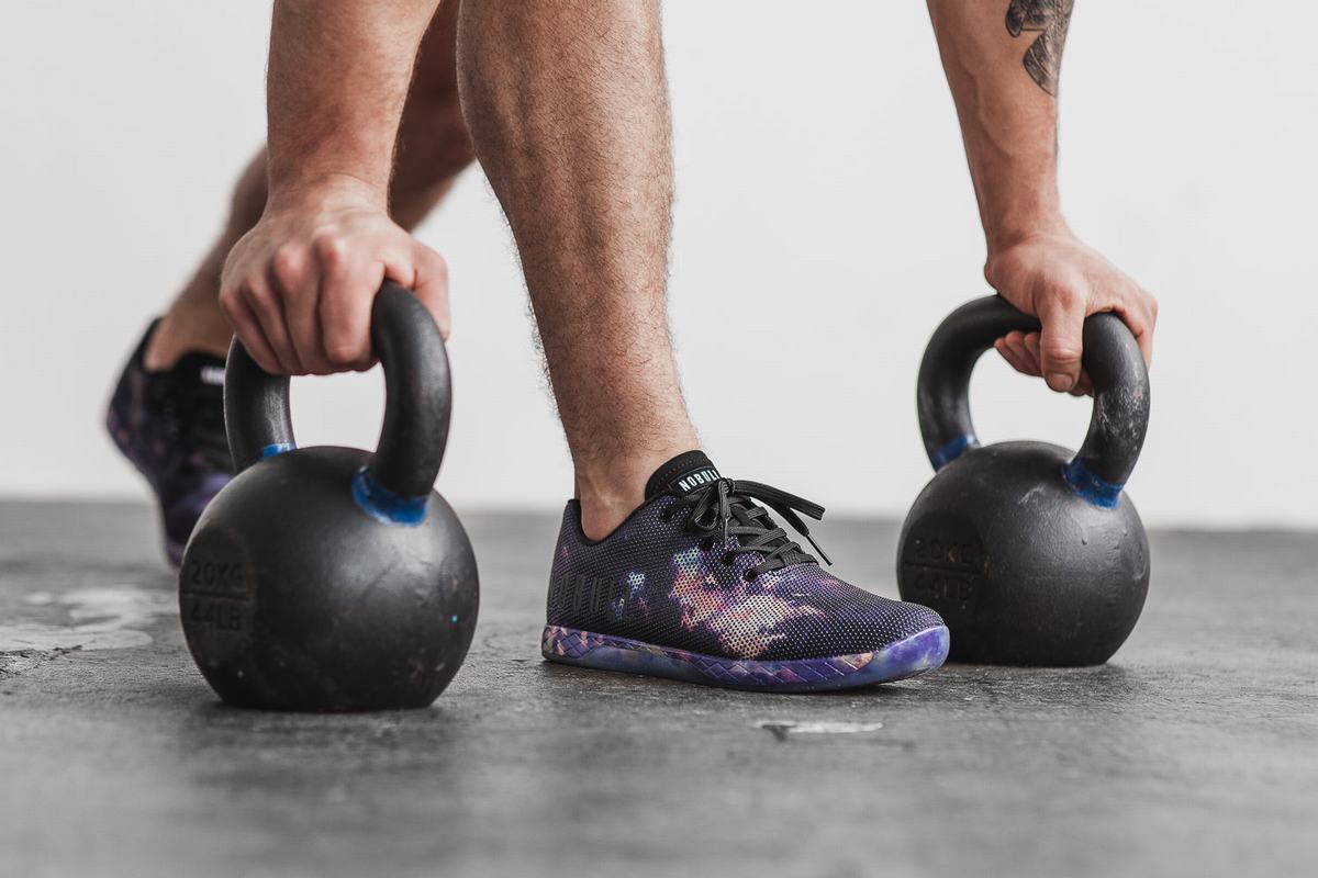 Nobull Superfabric Tie-Dye Trainer Fitness Schoenen Heren Paars Zwart | 724619-EXM