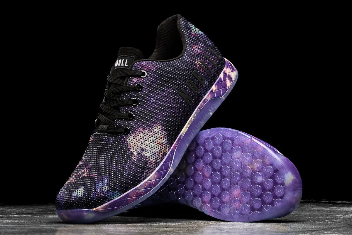 Nobull Superfabric Tie-Dye Trainer Fitness Schoenen Heren Paars Zwart | 724619-EXM