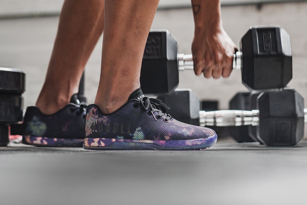 Nobull Superfabric Tie-Dye Trainer Fitness Schoenen Dames Paars Zwart | 725034-BJU