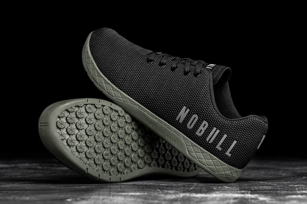 Nobull Superfabric Trainer Fitness Schoenen Dames Zwart Donkergroen | 019832-SYA