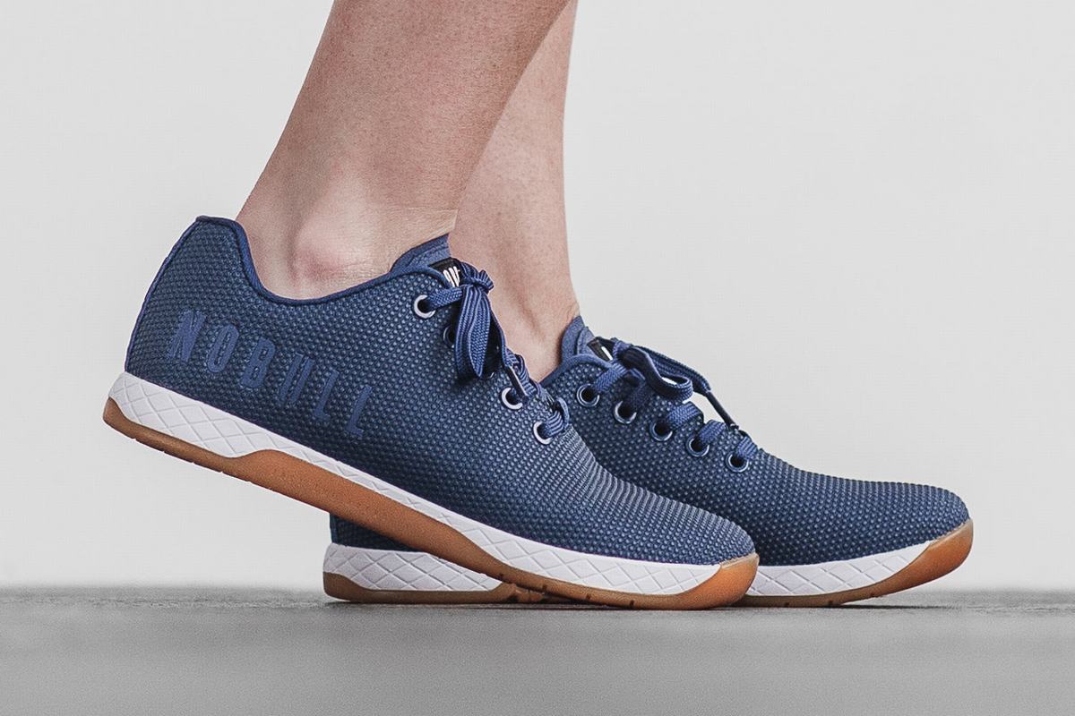 Nobull Superfabric Trainer Fitness Schoenen Dames Indigo Wit | 049265-JYD