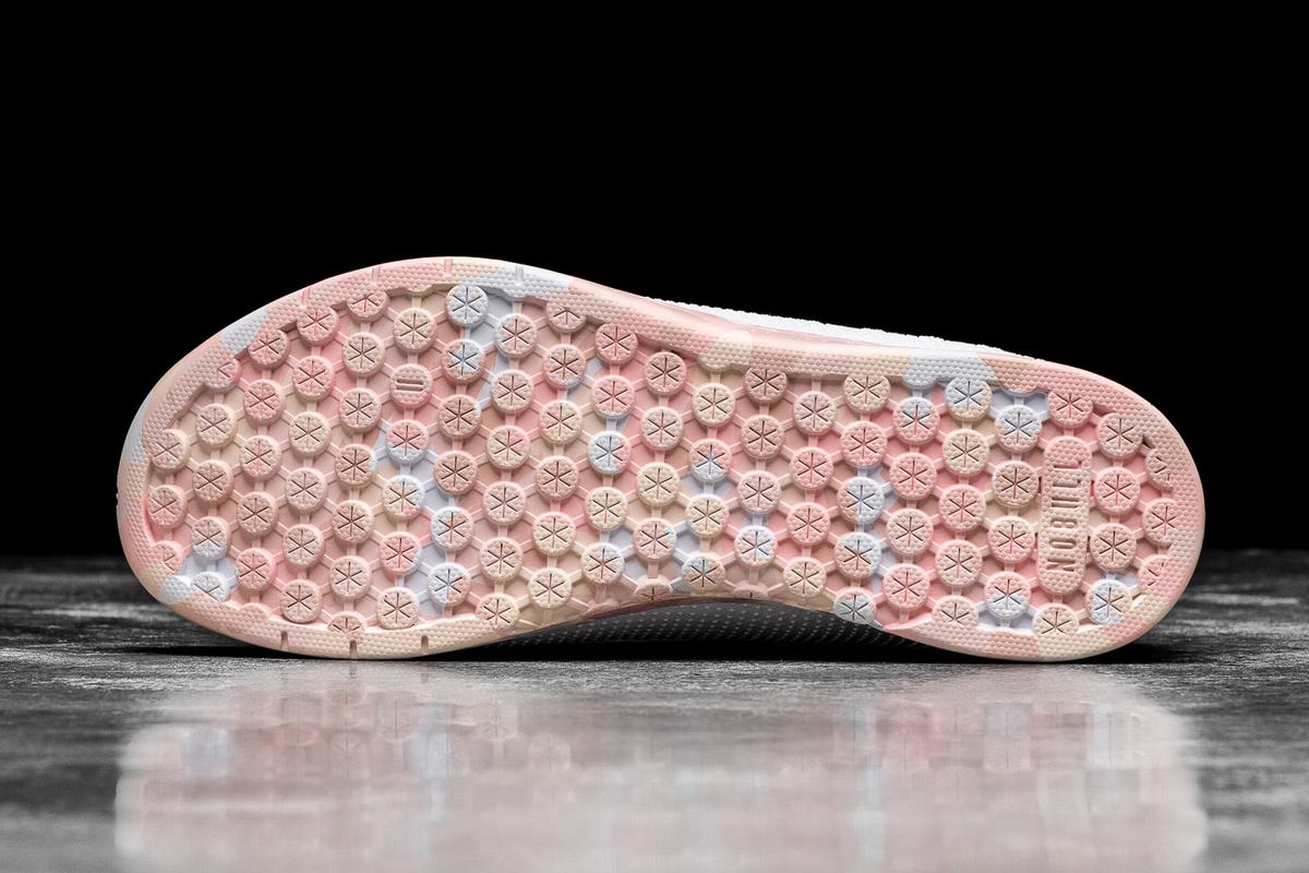 Nobull Superfabric Trainer Fitness Schoenen Dames Wit Roze | 063581-PRF