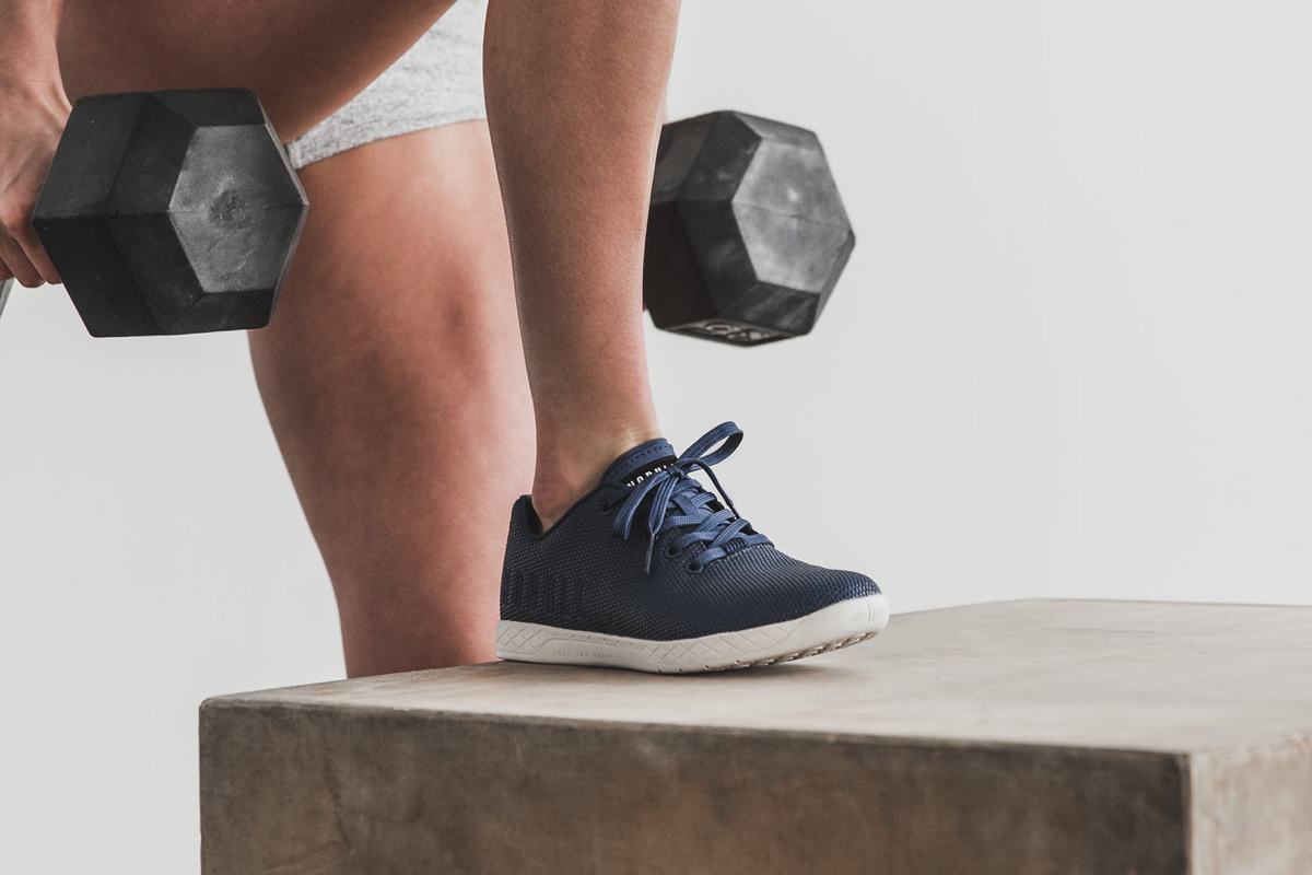 Nobull Superfabric Trainer Fitness Schoenen Dames Donkerblauw Wit | 098371-VHW