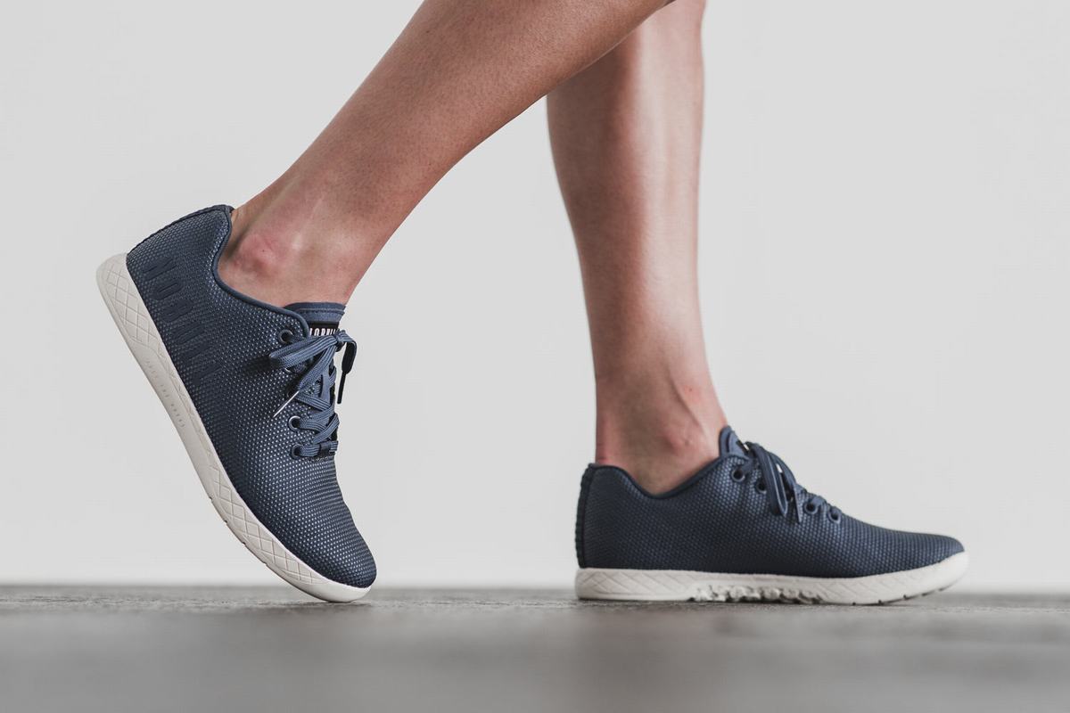 Nobull Superfabric Trainer Fitness Schoenen Dames Donkerblauw Wit | 098371-VHW