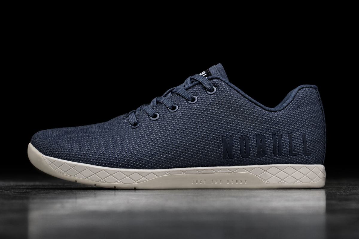 Nobull Superfabric Trainer Fitness Schoenen Heren Donkerblauw Wit | 245890-XWY