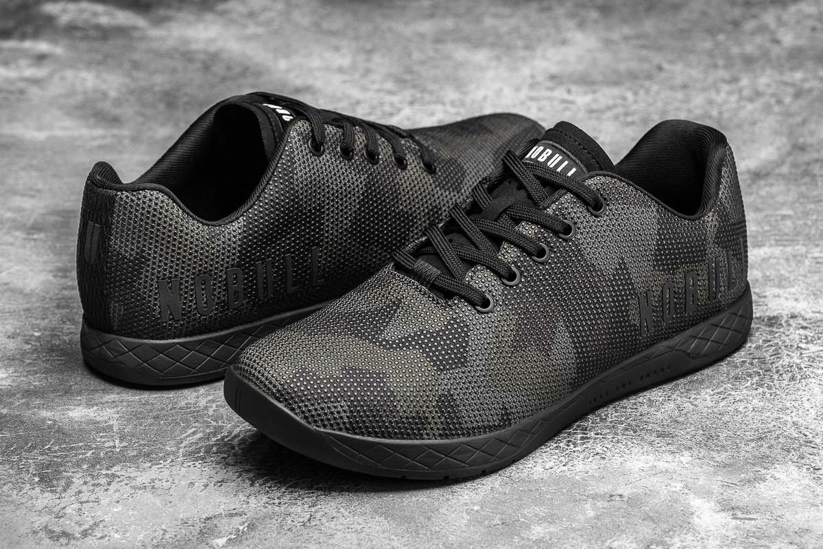 Nobull Superfabric Trainer Fitness Schoenen Dames Donkercamo | 279843-RXD