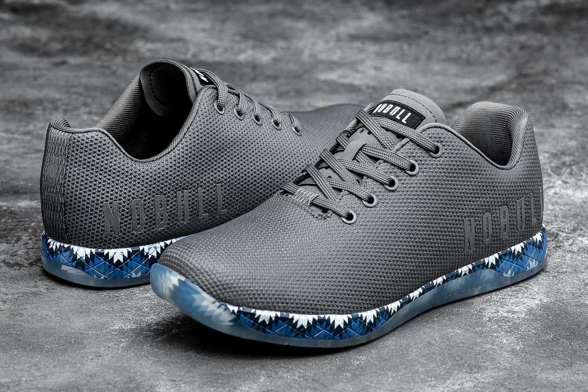 Nobull Superfabric Trainer Fitness Schoenen Dames Donkergrijs Blauw | 356802-DNE