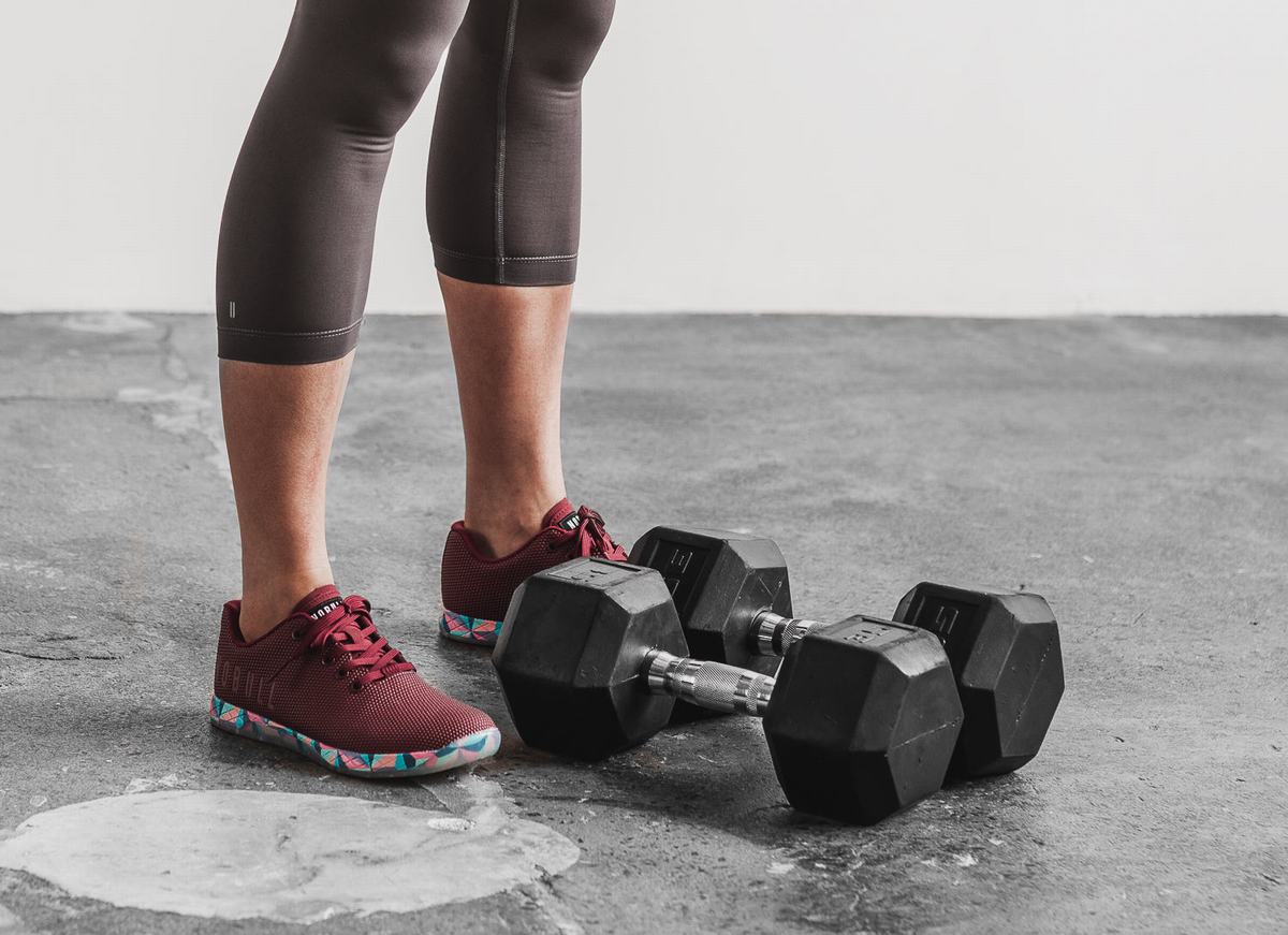 Nobull Superfabric Trainer Fitness Schoenen Dames Donkerrood | 357981-ZKF