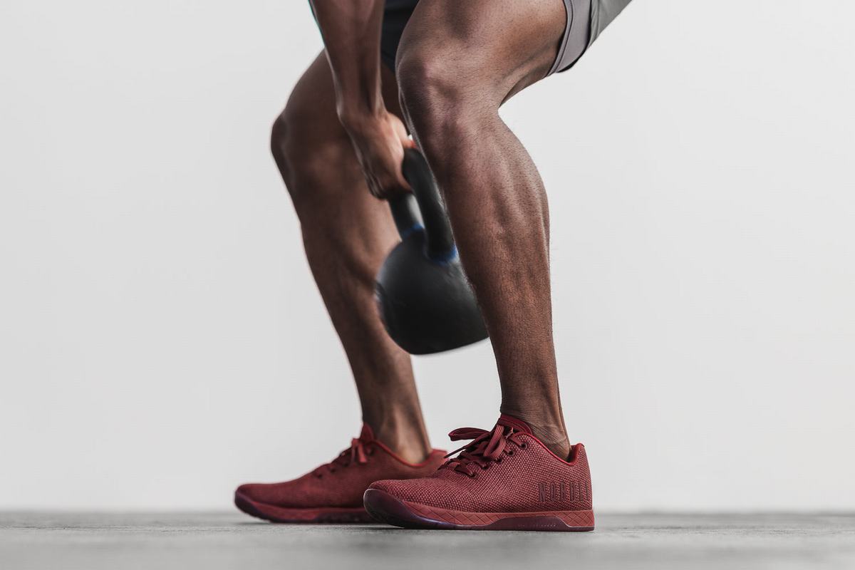 Nobull Superfabric Trainer Fitness Schoenen Heren Donkerrood | 386014-WQY