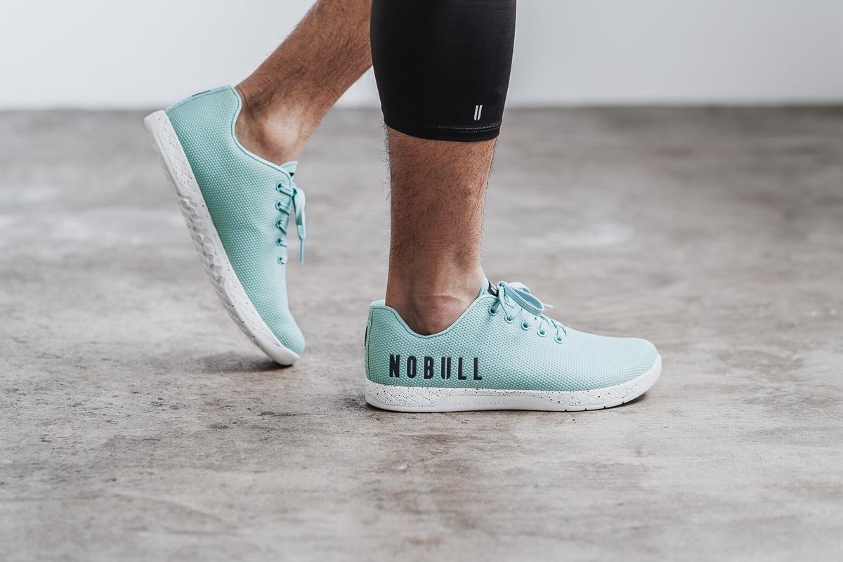 Nobull Superfabric Trainer Fitness Schoenen Heren Lichtturquoise | 425789-ZFH