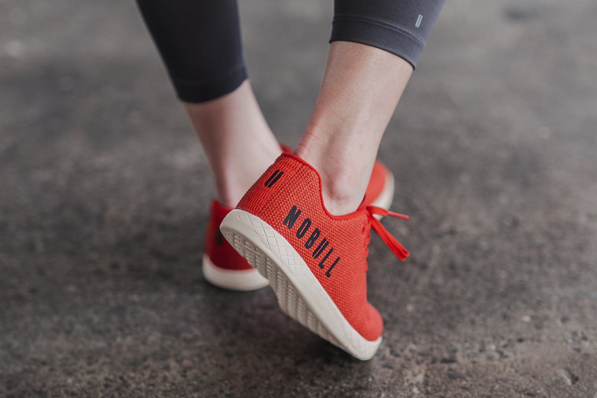 Nobull Superfabric Trainer Fitness Schoenen Dames Rood | 457081-HMG