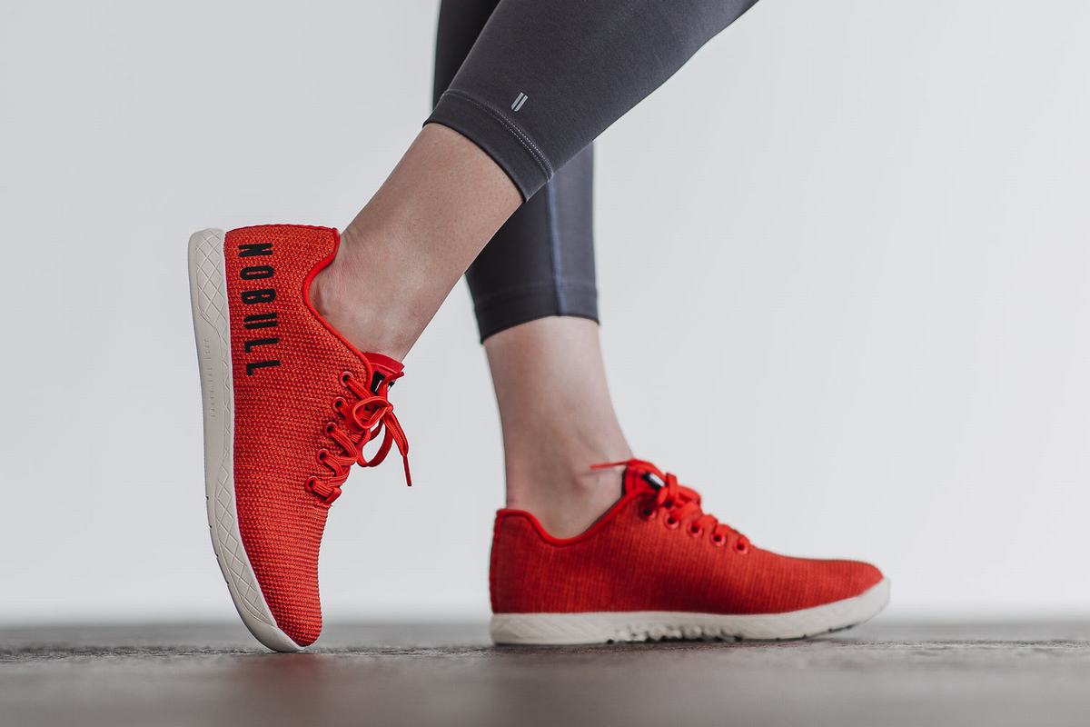 Nobull Superfabric Trainer Fitness Schoenen Dames Rood | 457081-HMG