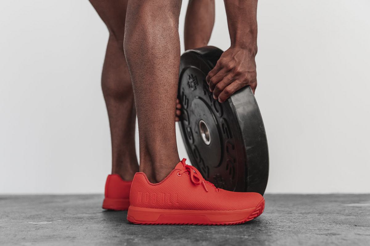 Nobull Superfabric Trainer Fitness Schoenen Heren Lichtrood | 549802-VFB