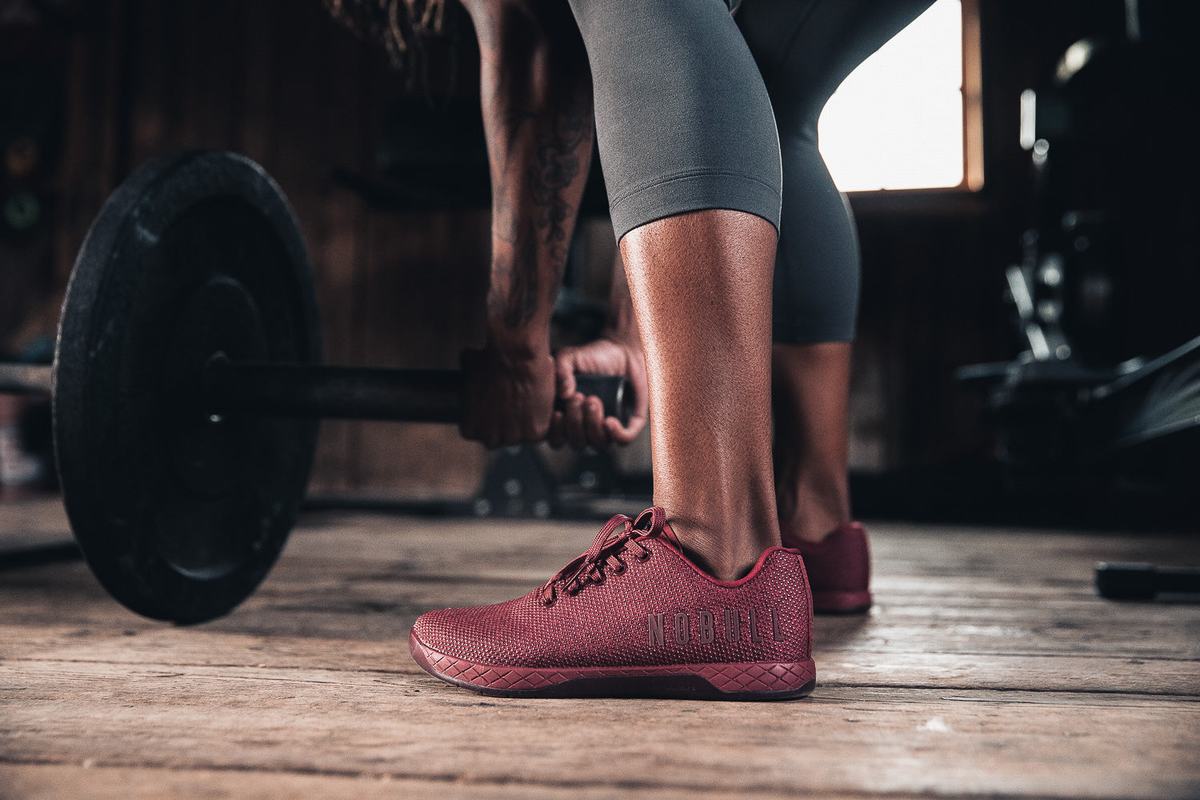Nobull Superfabric Trainer Fitness Schoenen Dames Donkerrood | 614730-HXW