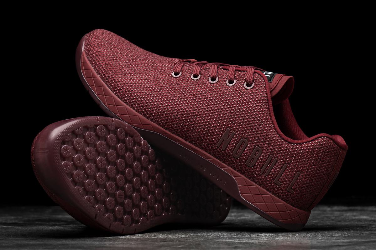 Nobull Superfabric Trainer Fitness Schoenen Dames Donkerrood | 614730-HXW
