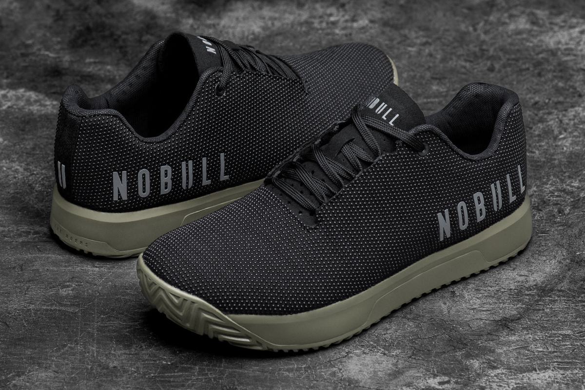 Nobull Superfabric Trainer Fitness Schoenen Dames Zwart Donkergroen | 621704-JOW