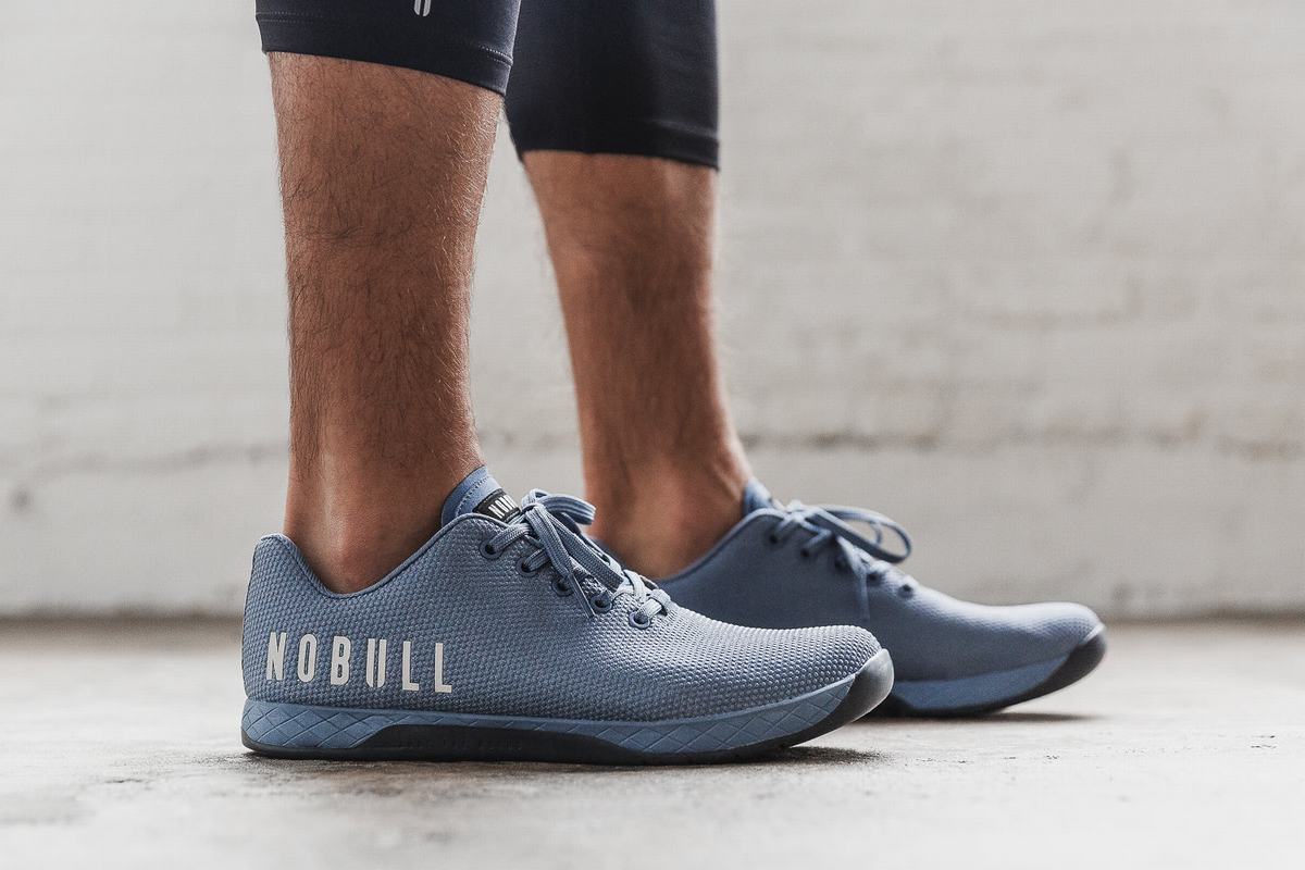 Nobull Superfabric Trainer Fitness Schoenen Heren Grijs Blauw | 640529-WJM