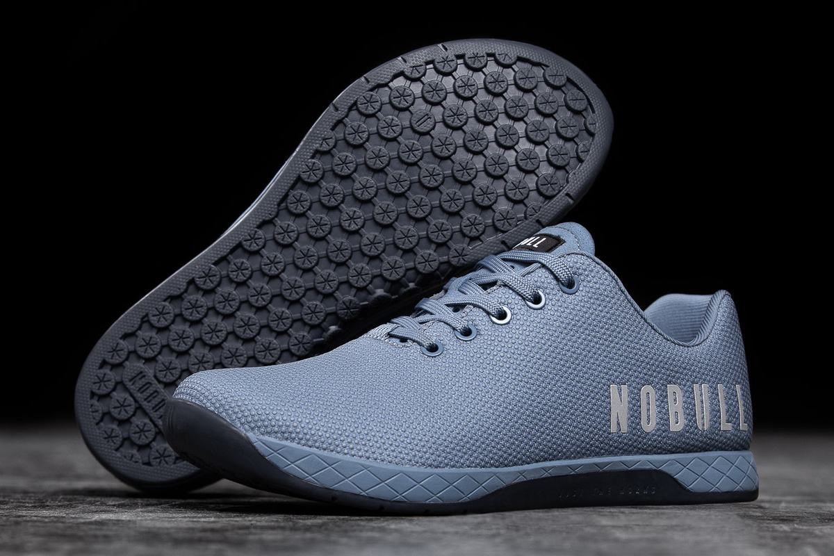 Nobull Superfabric Trainer Fitness Schoenen Heren Grijs Blauw | 640529-WJM