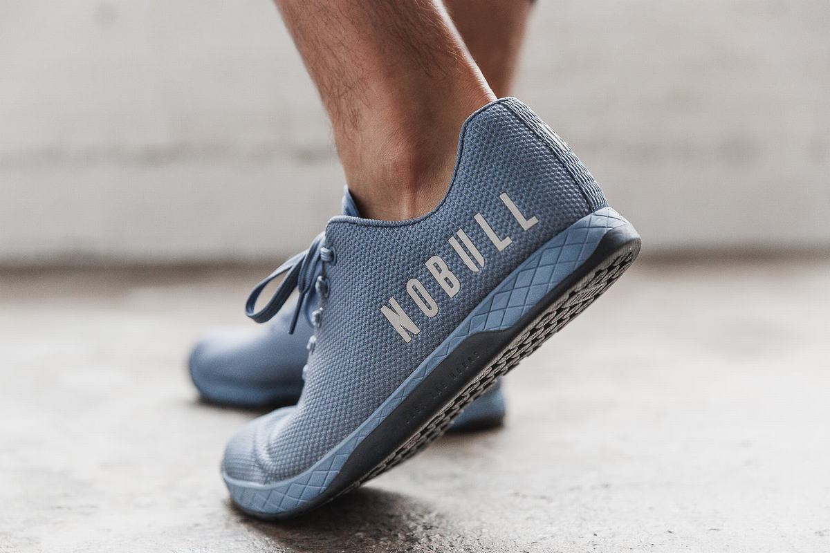 Nobull Superfabric Trainer Fitness Schoenen Heren Grijs Blauw | 640529-WJM