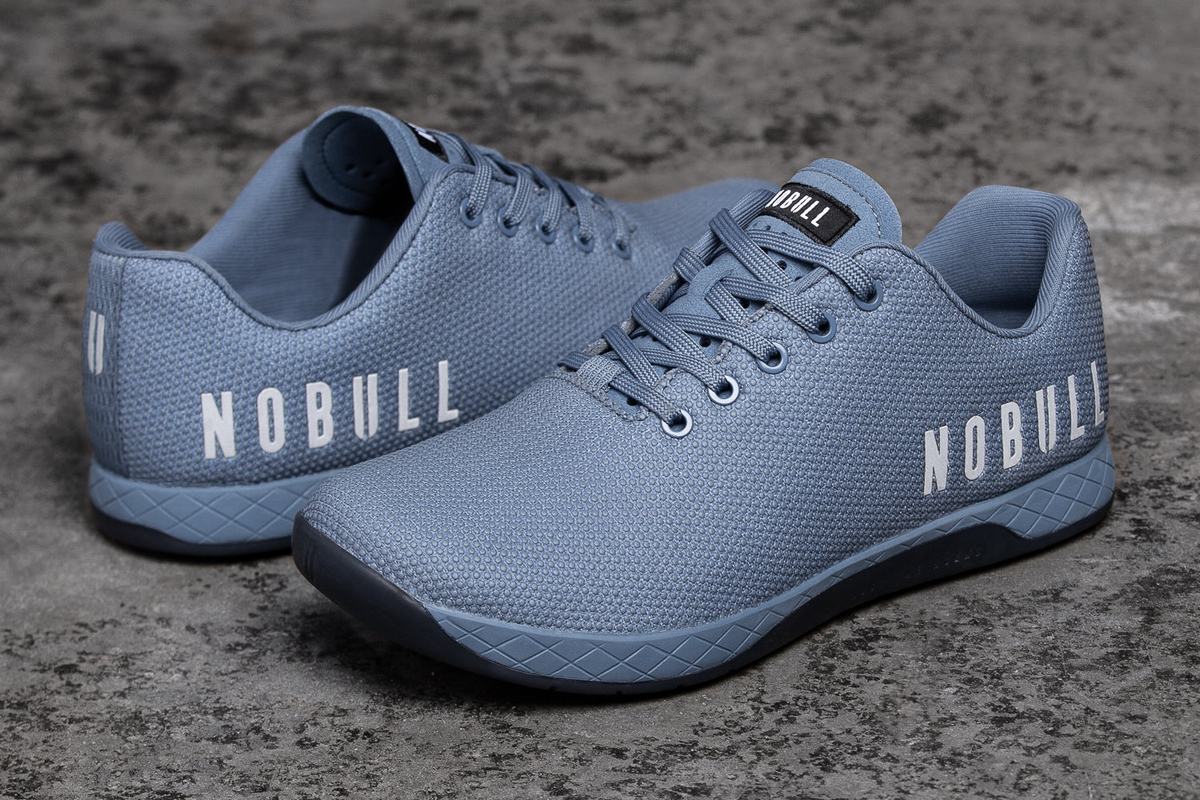 Nobull Superfabric Trainer Fitness Schoenen Heren Grijs Blauw | 640529-WJM
