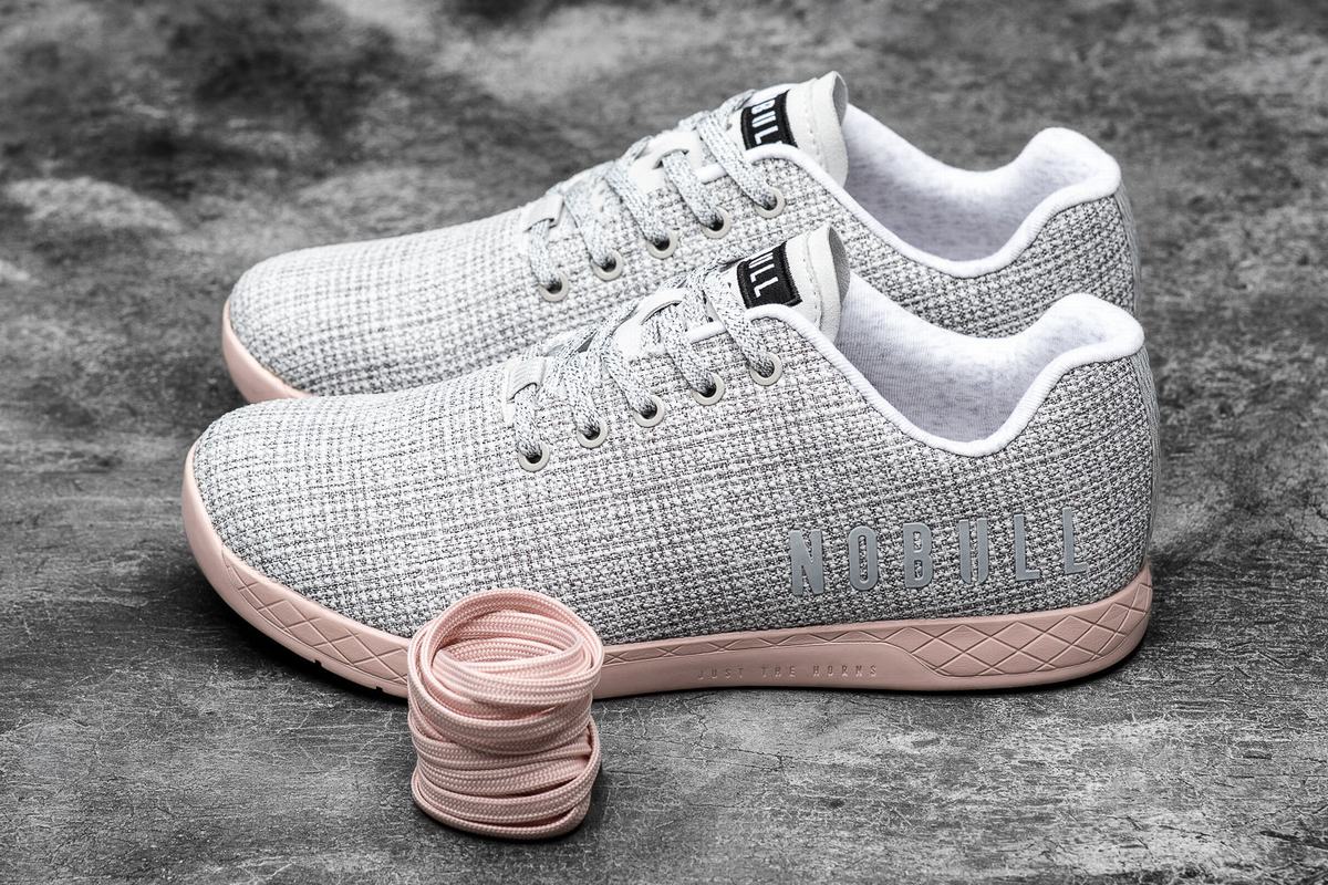 Nobull Superfabric Trainer Fitness Schoenen Heren Wit Roze | 703589-OIN