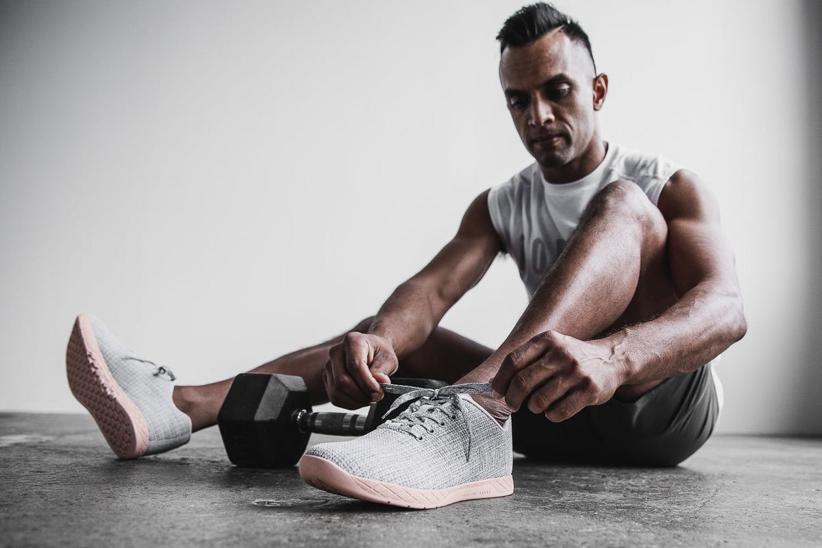 Nobull Superfabric Trainer Fitness Schoenen Heren Wit Roze | 703589-OIN