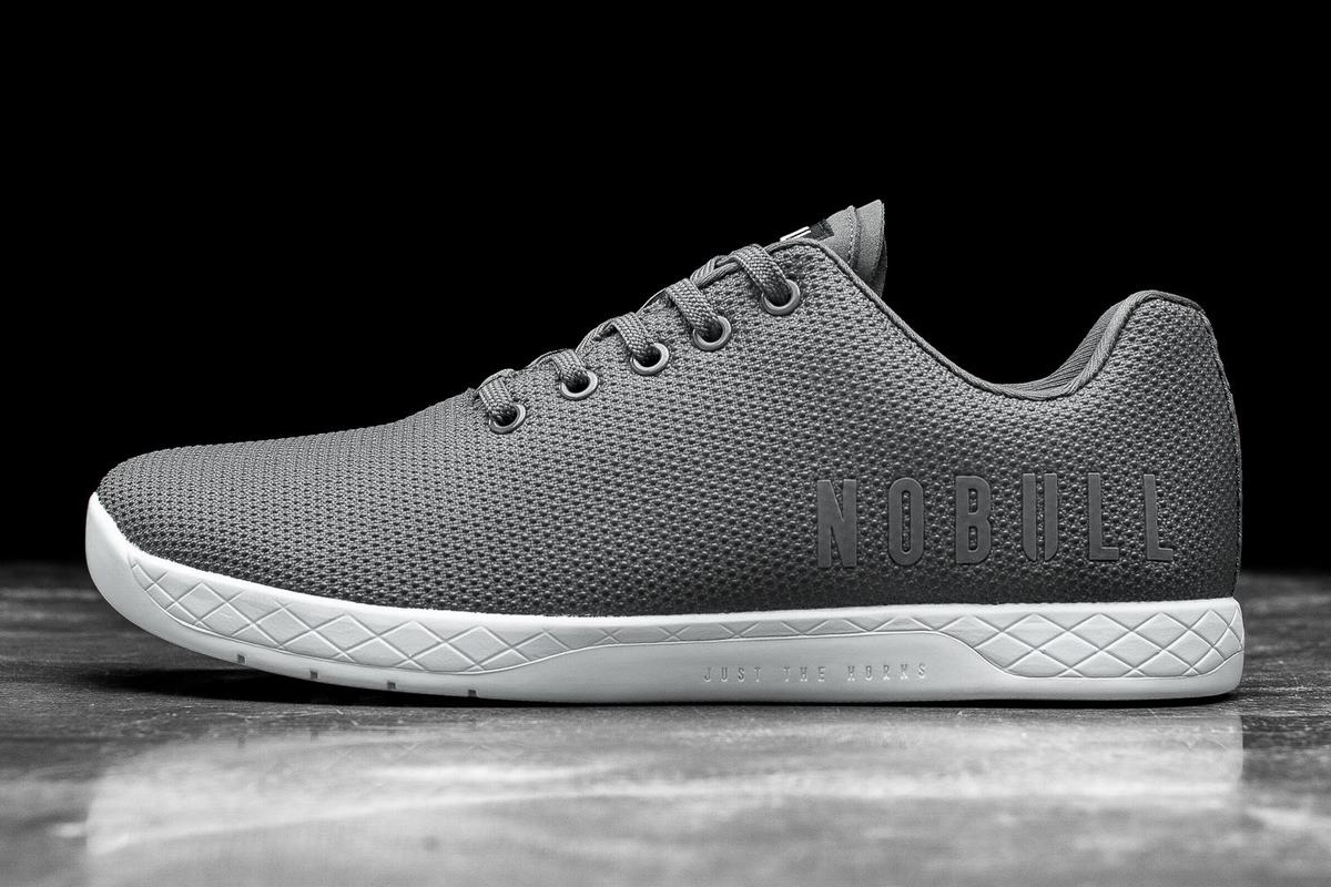 Nobull Superfabric Trainer Fitness Schoenen Heren Donkergrijs Wit | 705186-LEY