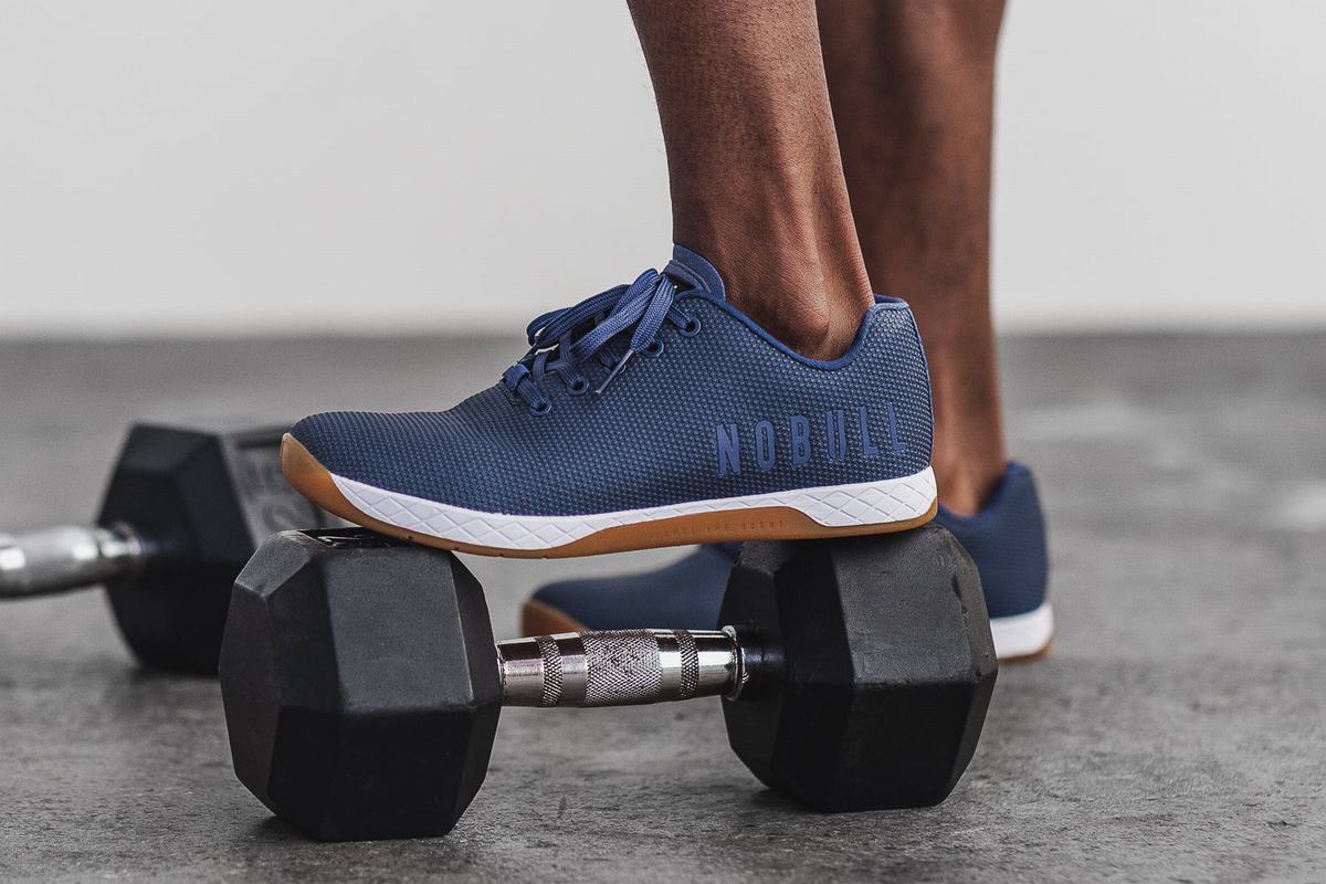 Nobull Superfabric Trainer Fitness Schoenen Heren Indigo Wit | 745081-ERZ