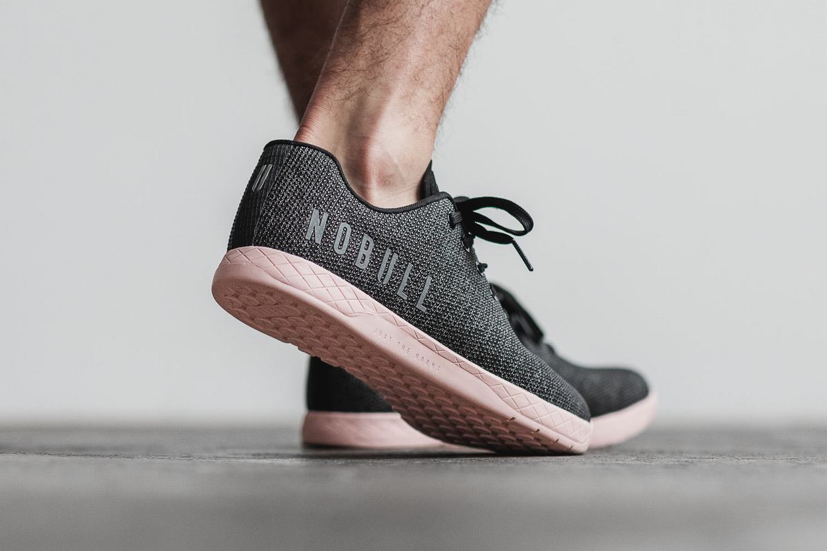 Nobull Superfabric Trainer Fitness Schoenen Heren Zwart Roze | 845713-VDP