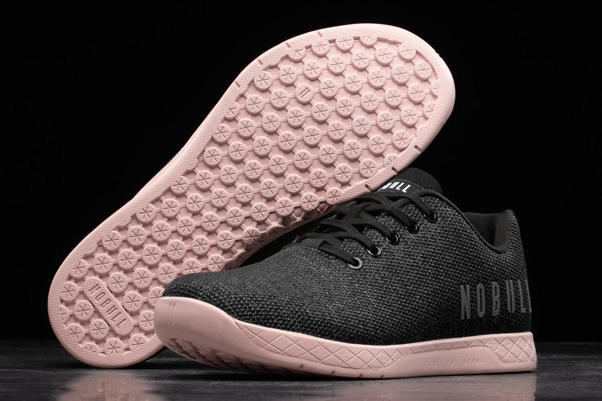 Nobull Superfabric Trainer Fitness Schoenen Heren Zwart Roze | 845713-VDP