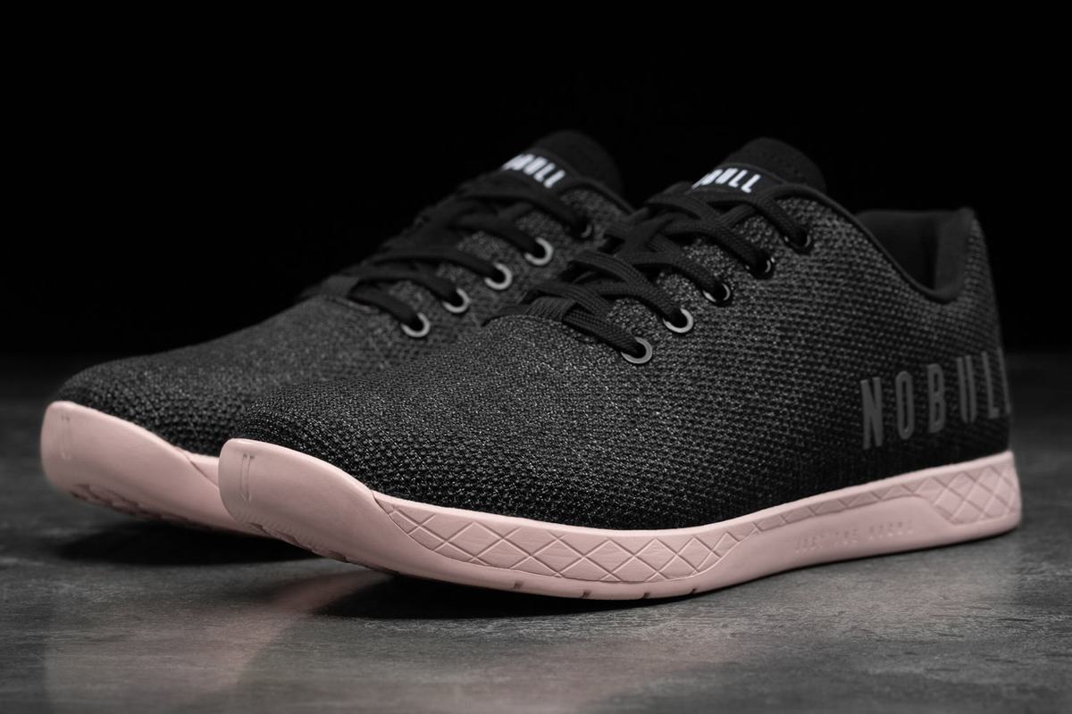 Nobull Superfabric Trainer Fitness Schoenen Heren Zwart Roze | 845713-VDP