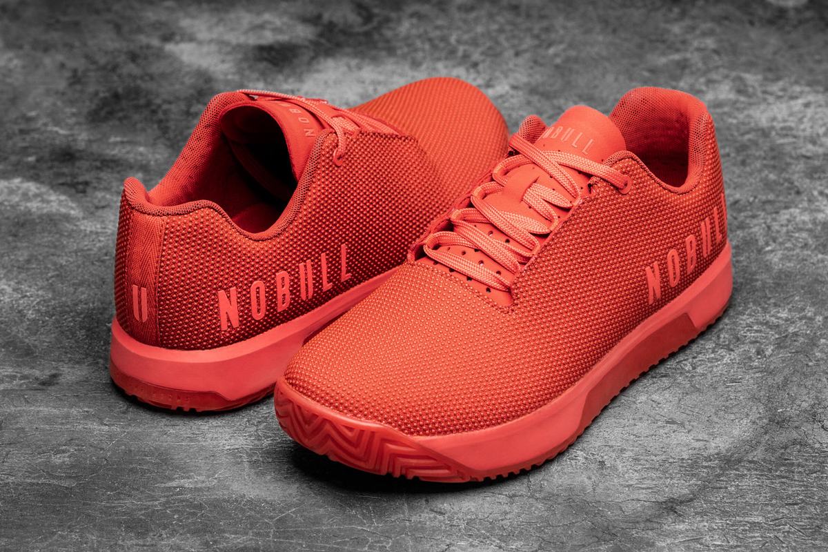 Nobull Superfabric Trainer Fitness Schoenen Heren Rood | 879342-AMJ