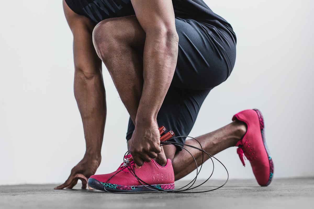Nobull Superfabric Trainer Fitness Schoenen Heren Roze | 920376-UMS