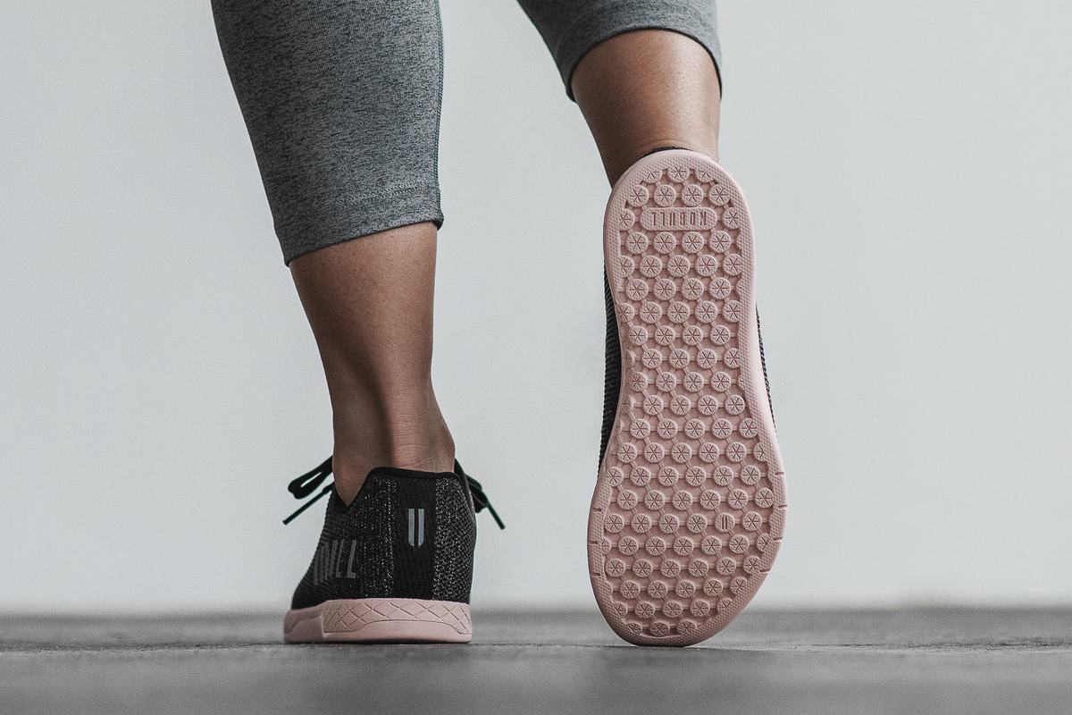 Nobull Superfabric Trainer Fitness Schoenen Dames Zwart Roze | 930521-OMW