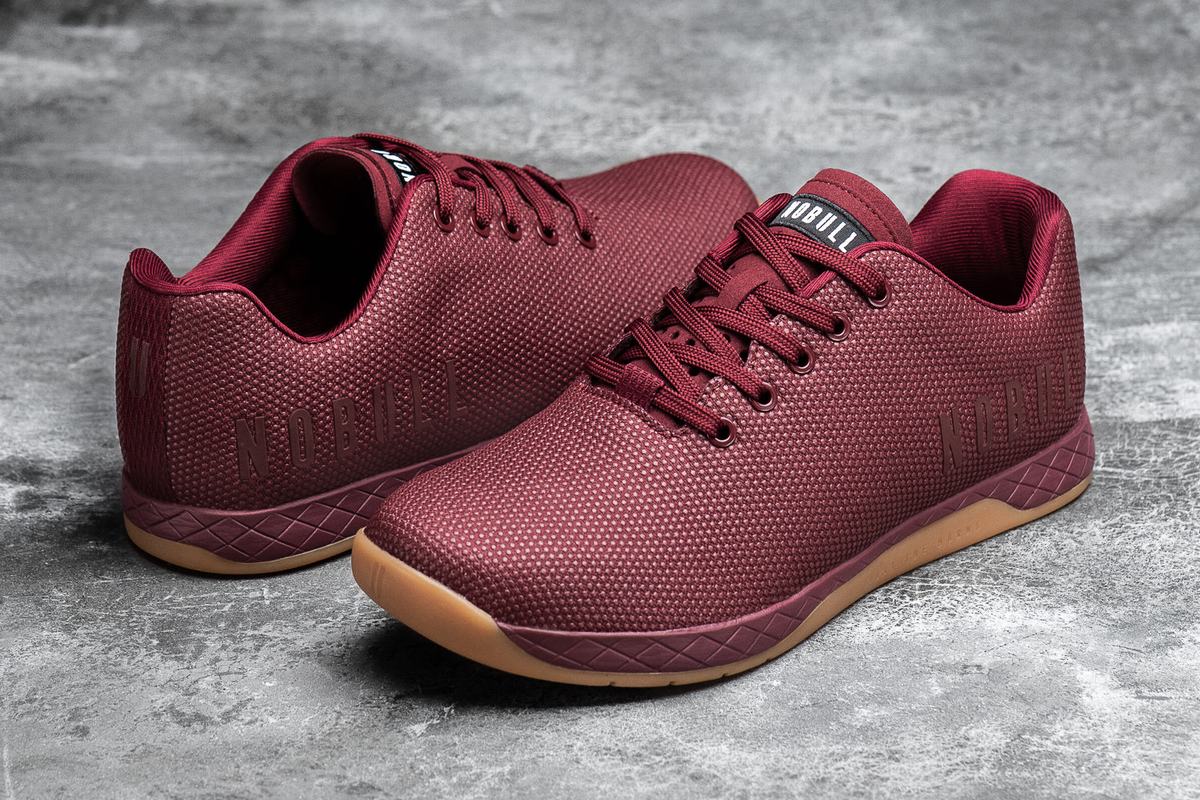 Nobull Superfabric Trainer Fitness Schoenen Heren Donkerrood | 954312-XMY