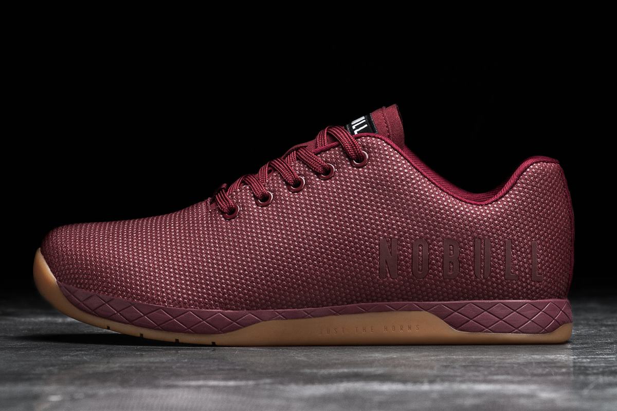 Nobull Superfabric Trainer Fitness Schoenen Heren Donkerrood | 954312-XMY