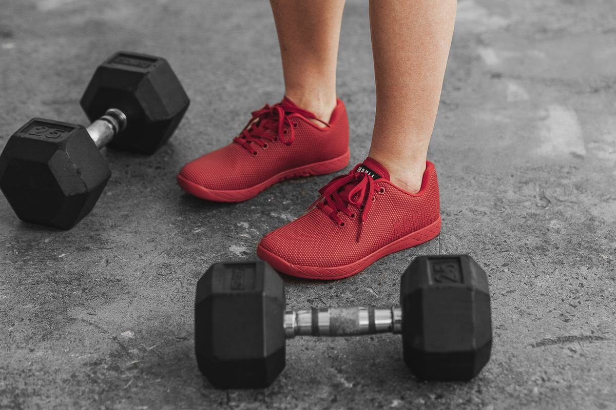 Nobull Superfabric Trainer Fitness Schoenen Dames Rood | 961258-TKH
