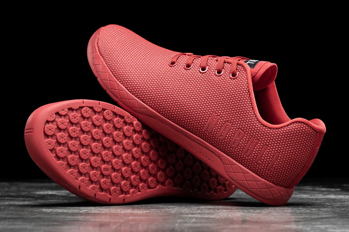 Nobull Superfabric Trainer Fitness Schoenen Dames Rood | 961258-TKH