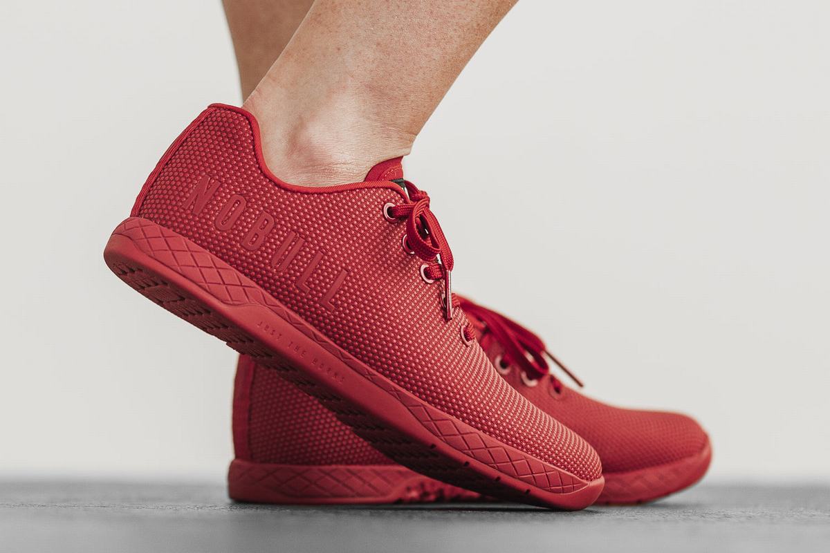 Nobull Superfabric Trainer Fitness Schoenen Dames Rood | 961258-TKH