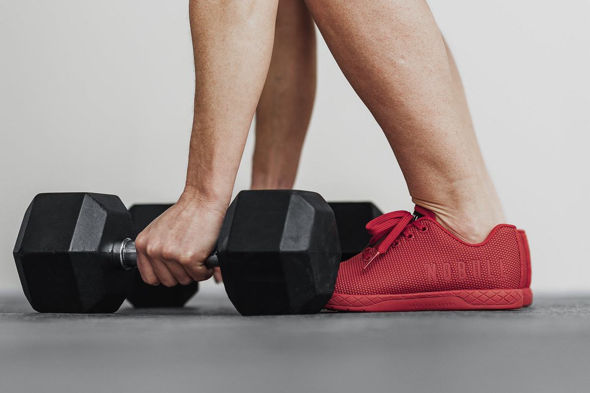 Nobull Superfabric Trainer Fitness Schoenen Dames Rood | 961258-TKH