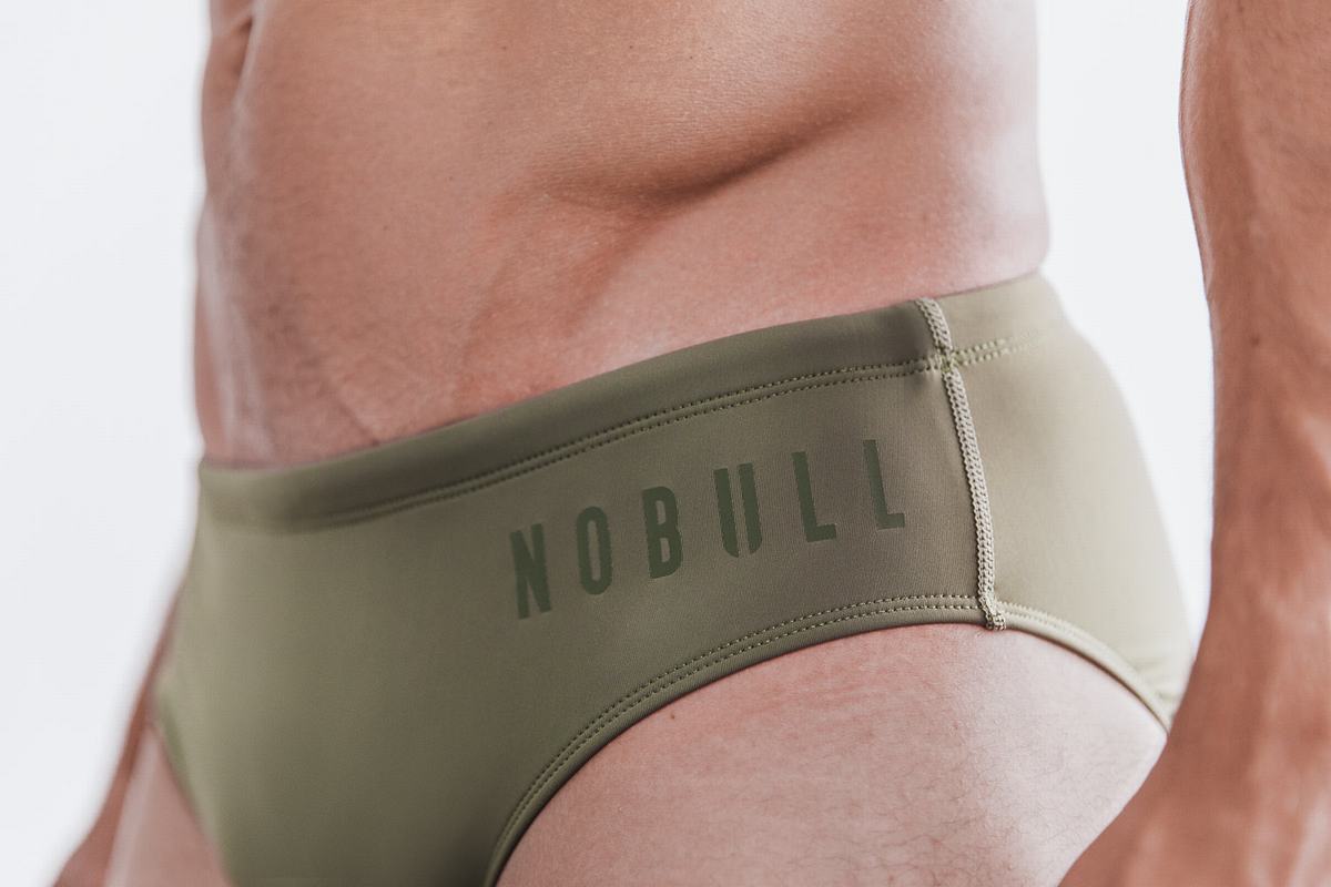 Nobull Swim Brief Zwemmen Heren Groen | 025364-MOR