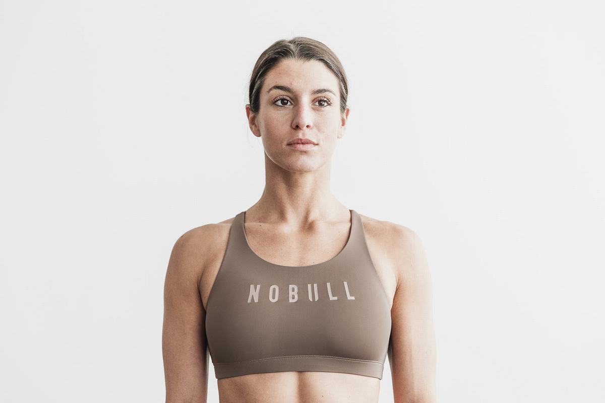 Nobull Swim Top Dames Bruin | 526839-RZY