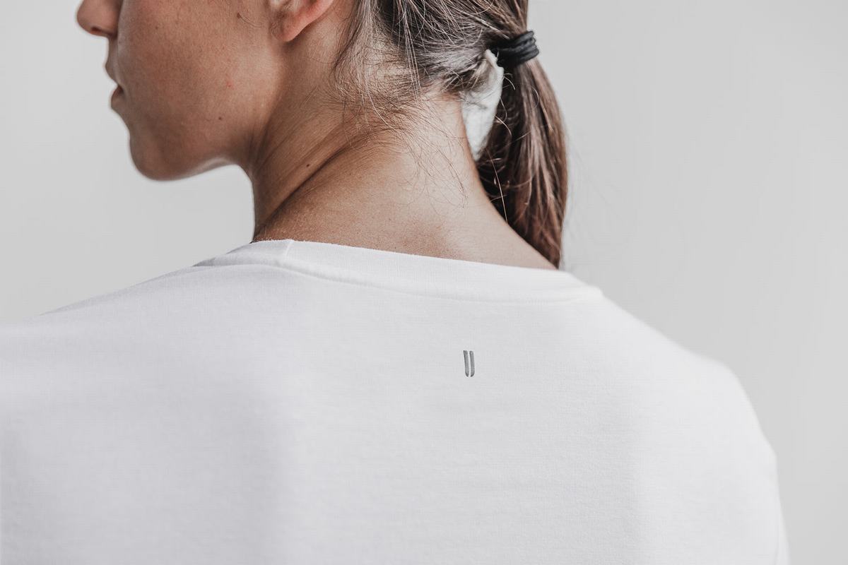Nobull T-Shirt Lange Mouw Dames Wit | 571926-XMS