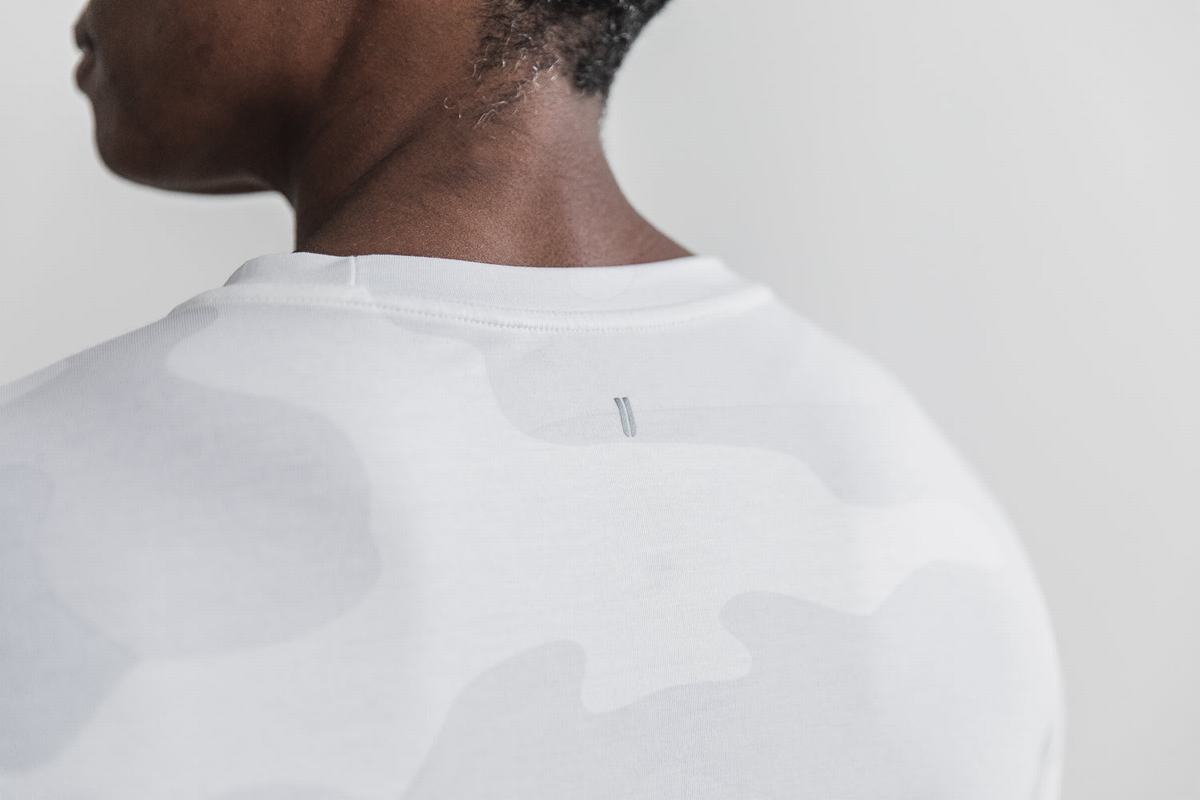 Nobull T-Shirt Lange Mouw Dames Wit Camo | 873592-RQM
