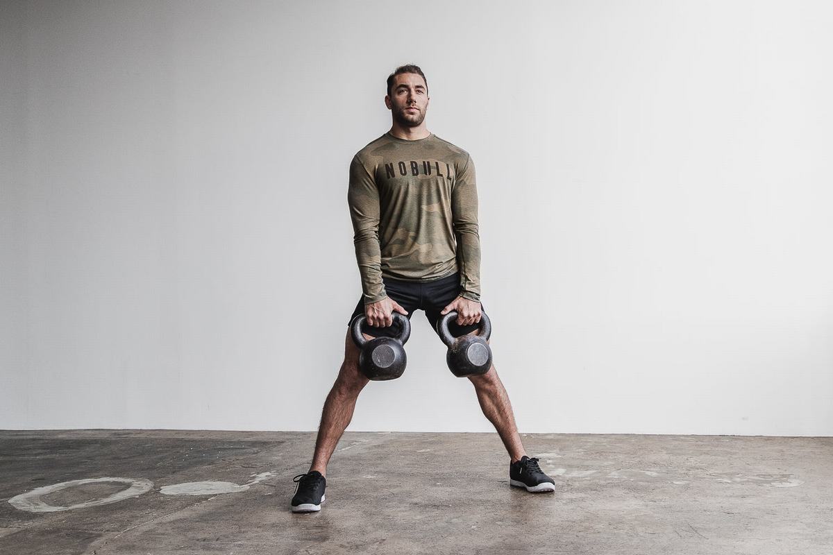 Nobull T-Shirt Lange Mouw Heren Groen Camo | 065431-RQX