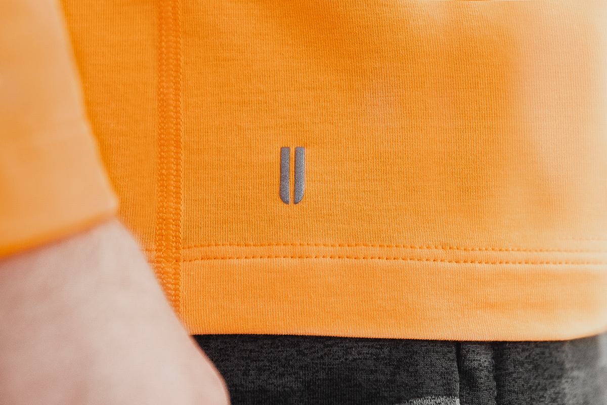 Nobull T-Shirt Lange Mouw Heren Oranje | 639502-GDM