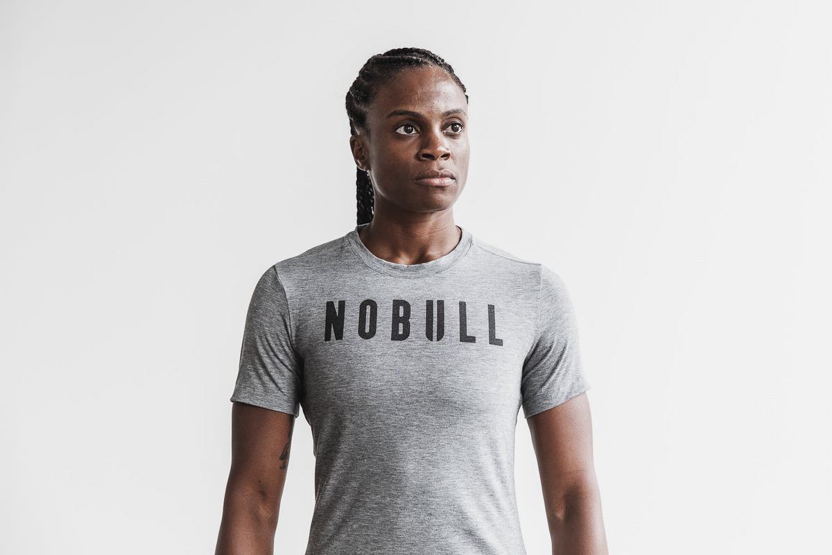 Nobull T-shirts Dames Grijs | 416532-XFT