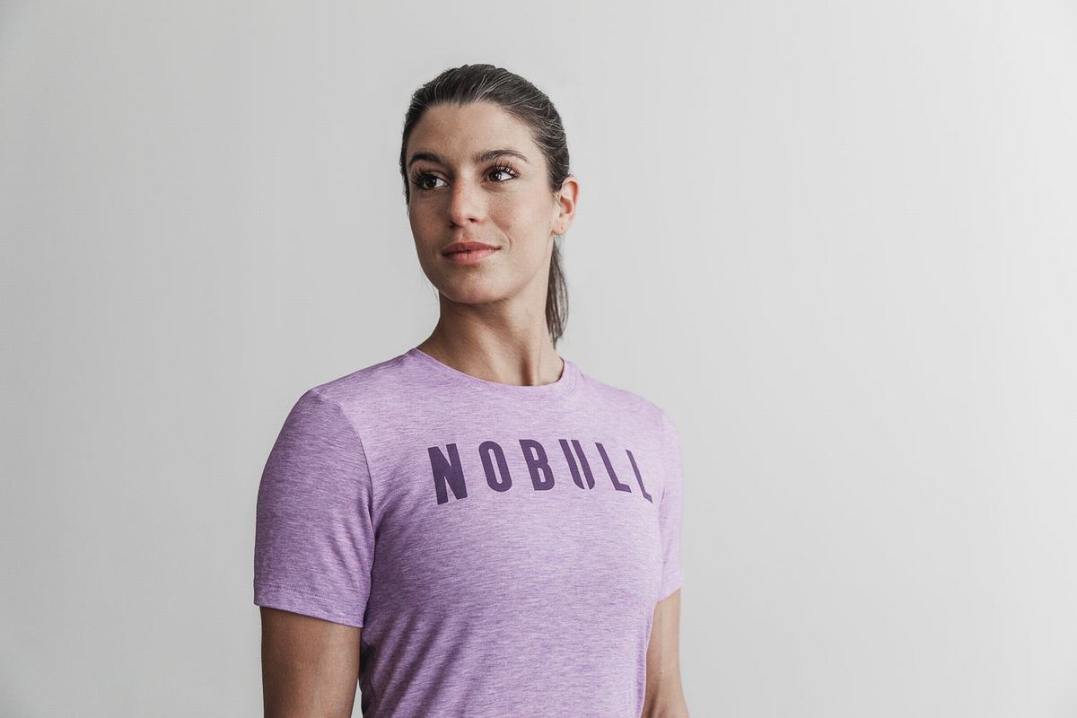 Nobull T-shirts Dames Paars | 143025-NAS